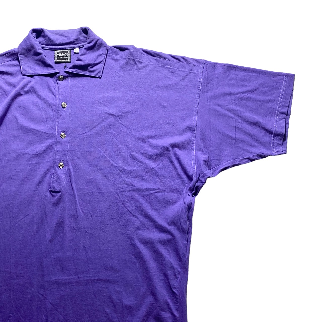 vintage VERSACE JEANS COUTURE back embroidery purple pullover shirt