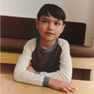 ＜FUB＞Baby&Kids カラーブロック クルーネック セーター Colour Block Crew(hazel melange)