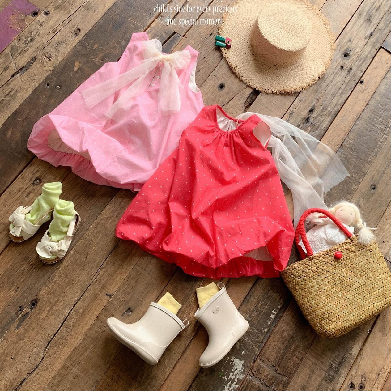«予約»«mumu&baba»«ジュニアサイズあり» バリーンワンピース 2colors