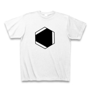 理系Tシャツ【ベンゼン環／内側／白】-(Scien-T'st)Benzen/inside/white