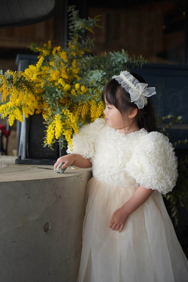 ※再入荷予定あり※【即納】<OREN>  Blooming rose pearl one-piece