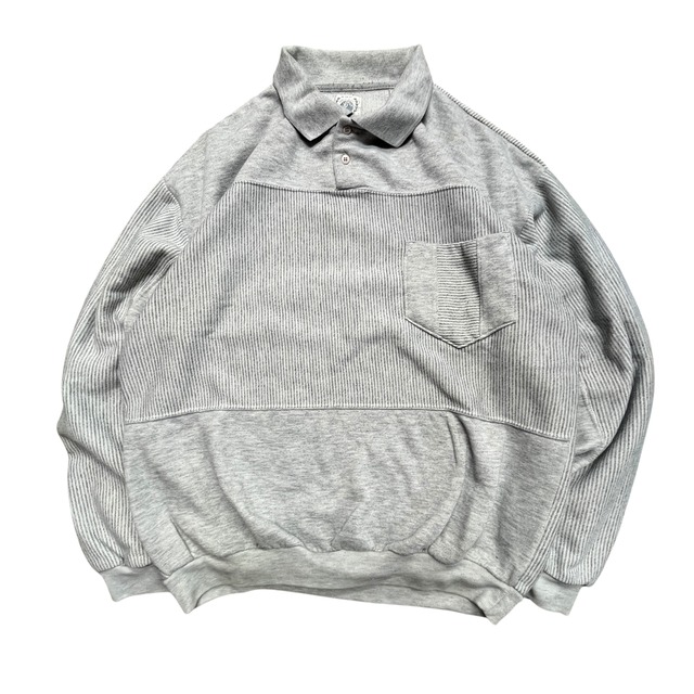 【A.O.K.】ポロシャツスウェット◎ストライプ◎ゆったり