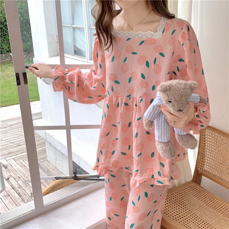 初回送料無料スーツ長袖ラウンジウェアパジャマレディースファション服