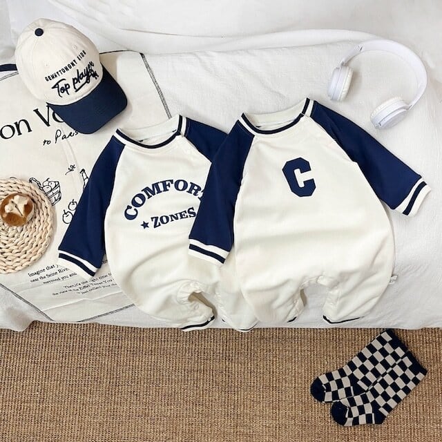 【BABY】カジュアル英字オールインワン