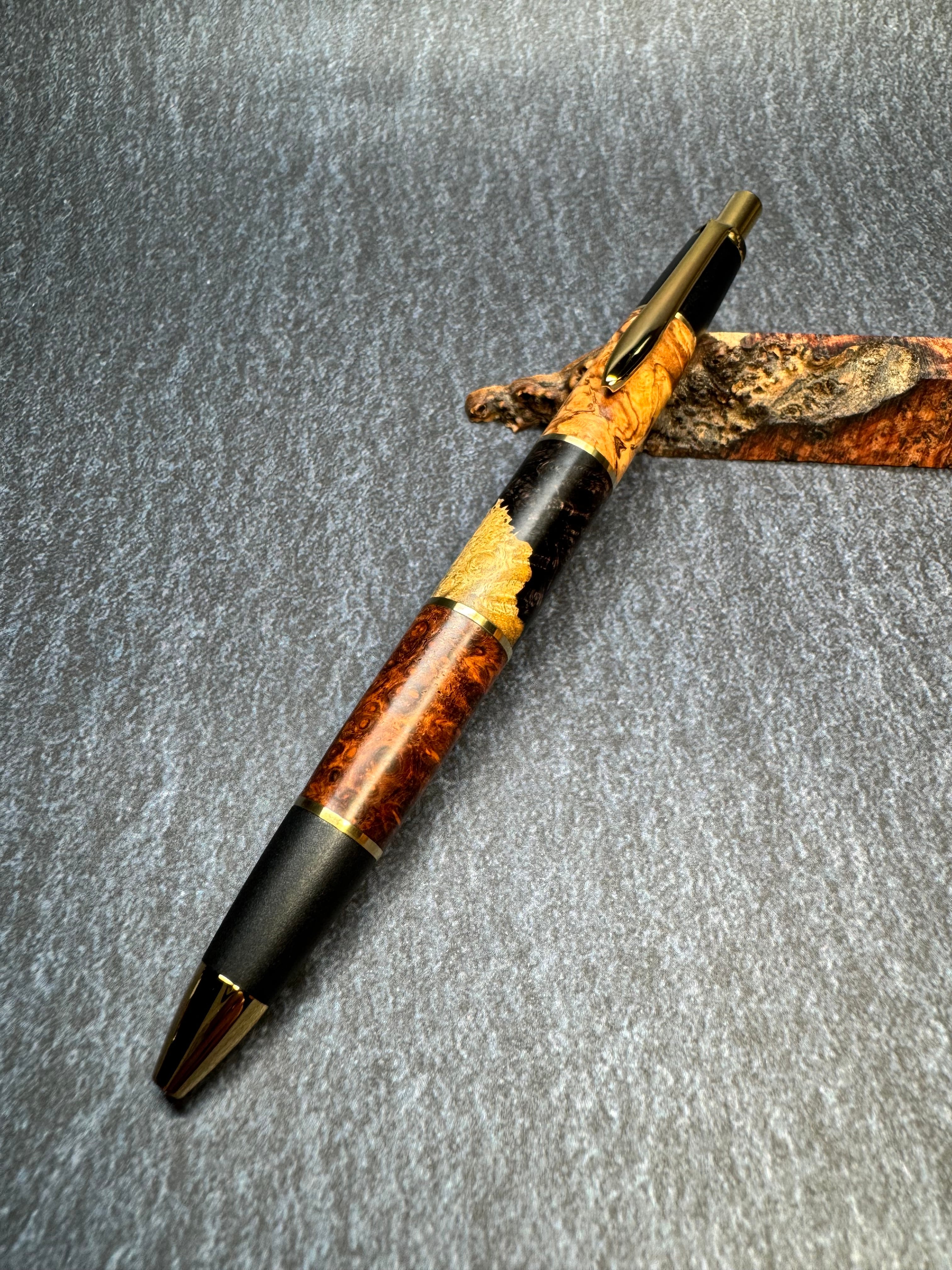 本花梨瘤杢紅白 12cm定規 | あけぼの工房