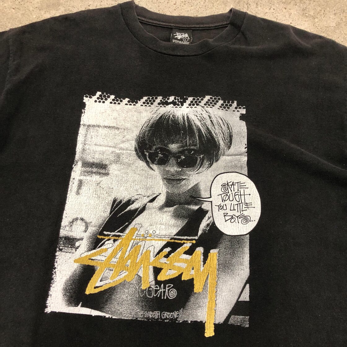 00s OLD STUSSY/Naomi Campbell print Tee/L/ナオミキャンベルプリント 
