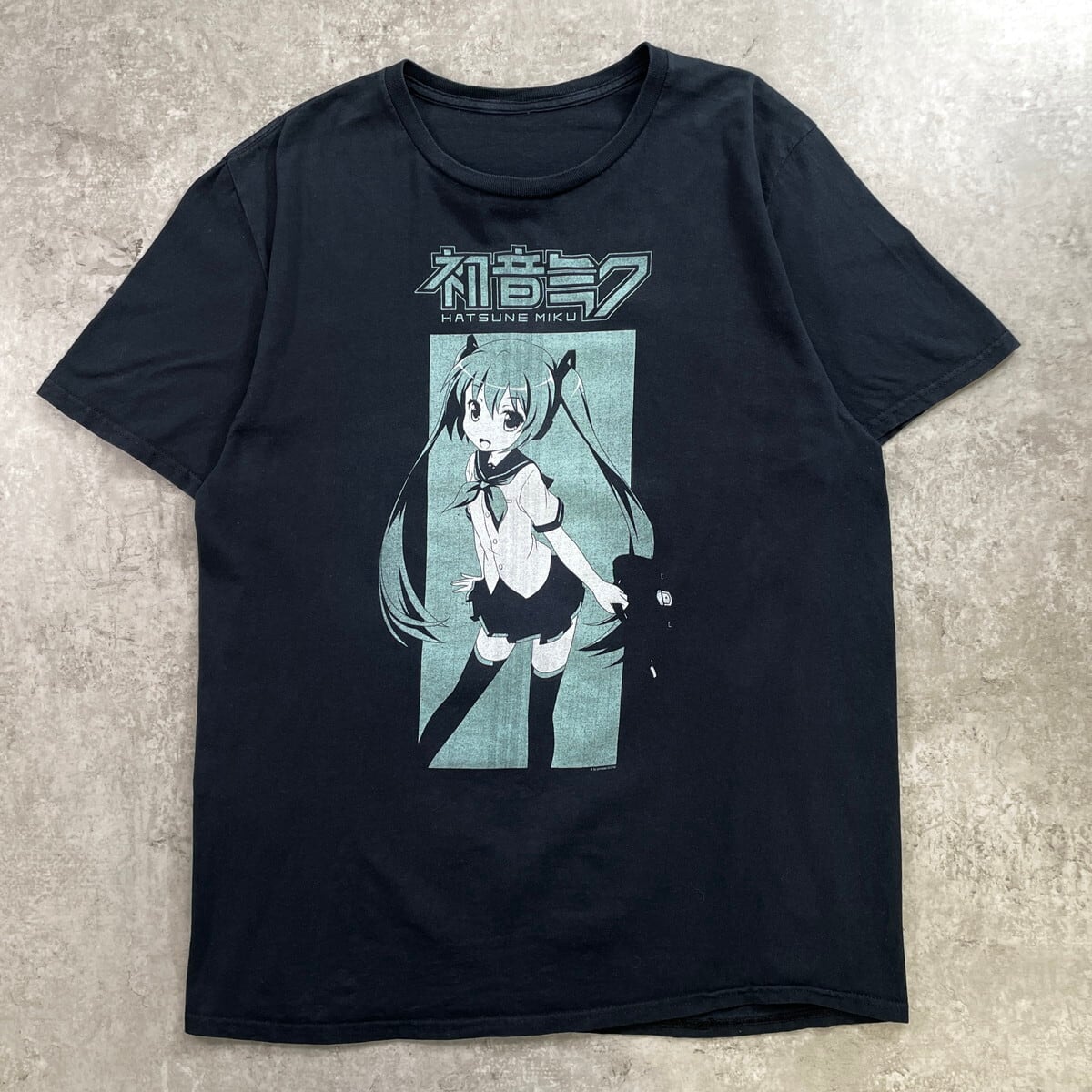 初音ミク プリント キャラクターTシャツ メンズM相当 古着
