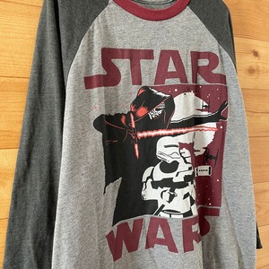 【star wars】スターウォーズ プリント 七分袖 ベースボールTシャツ M カイロレン 春物 US古着