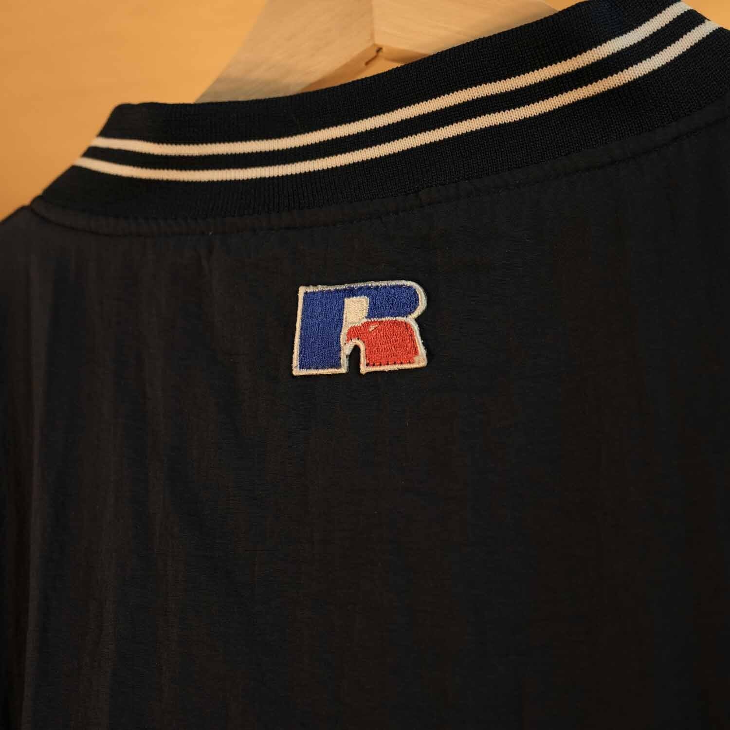 RUSSELL ATHLETIC 90s カレッジ ナイロンプルオーバー XL ネイビー