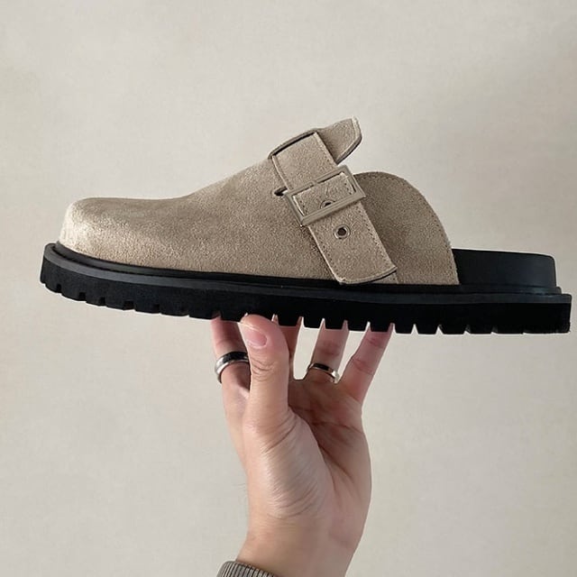 予約販売】サンダル スリッポン メンズ アウトドア スエード調 靴