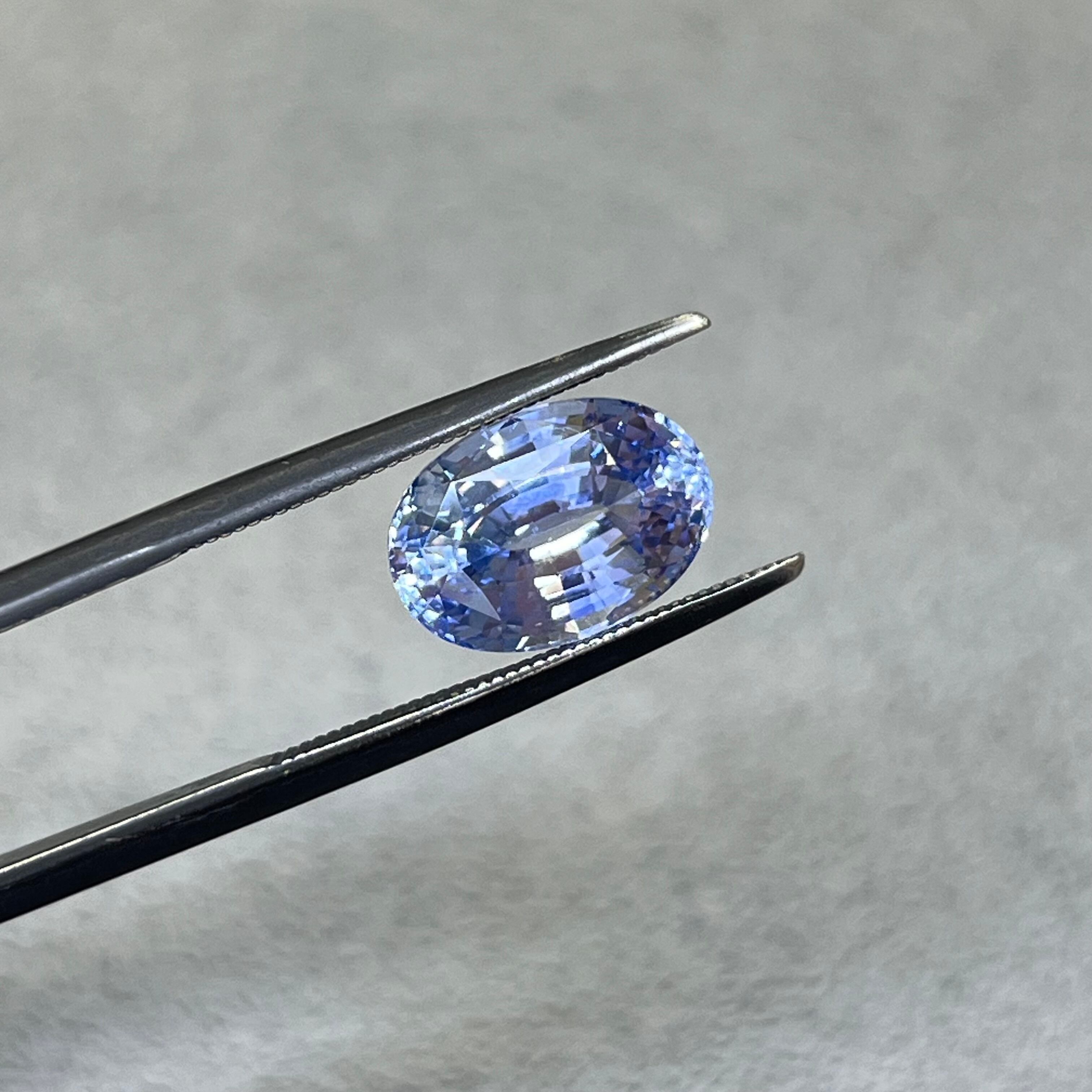 日独鑑別】非加熱サファイア 4.712ct 11.34mm×8.05mm オーバルカット 