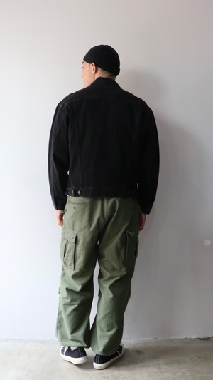 極美品 S 92年 米国製 70507 Levi's ブラックデニムジャケット リーバイス サルファー染め Gジャン トラッカージャケット