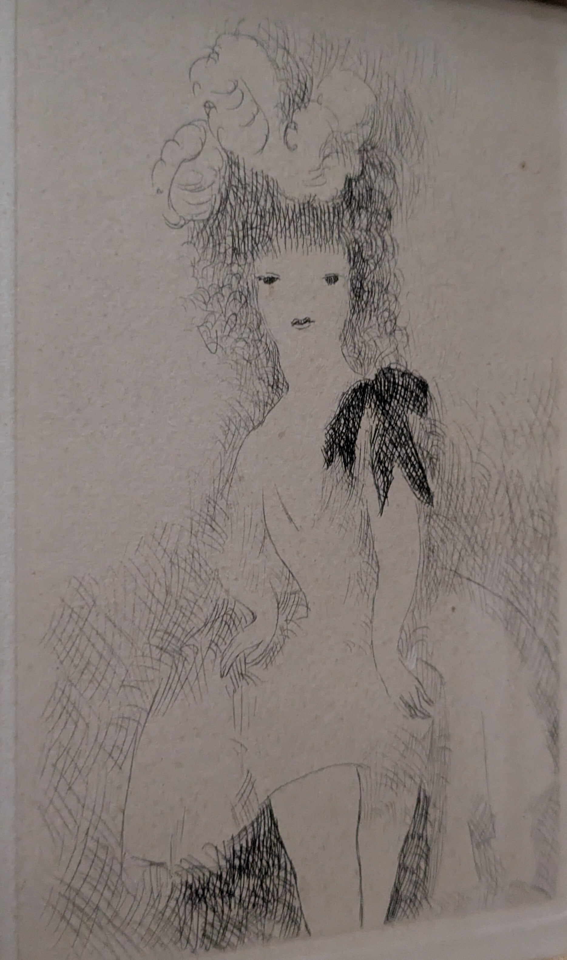 BBマリ―・ロ―ランサンの銅版画　「黒いリボンの乙女」 アトリエ・ブランカ | | 「二人の乙女」 マリー・ローランサン 版画