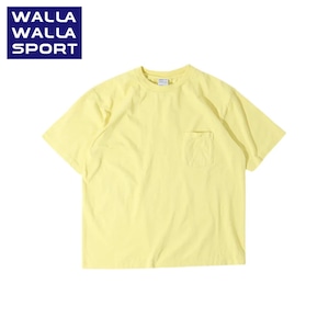 WALLA WALLA SPORT 6oz ポケットTシャツ メンズ｜USAコットン・日本製｜チューブボディ ヴィンテージ風 ワイドシルエット LEMON YELLOW