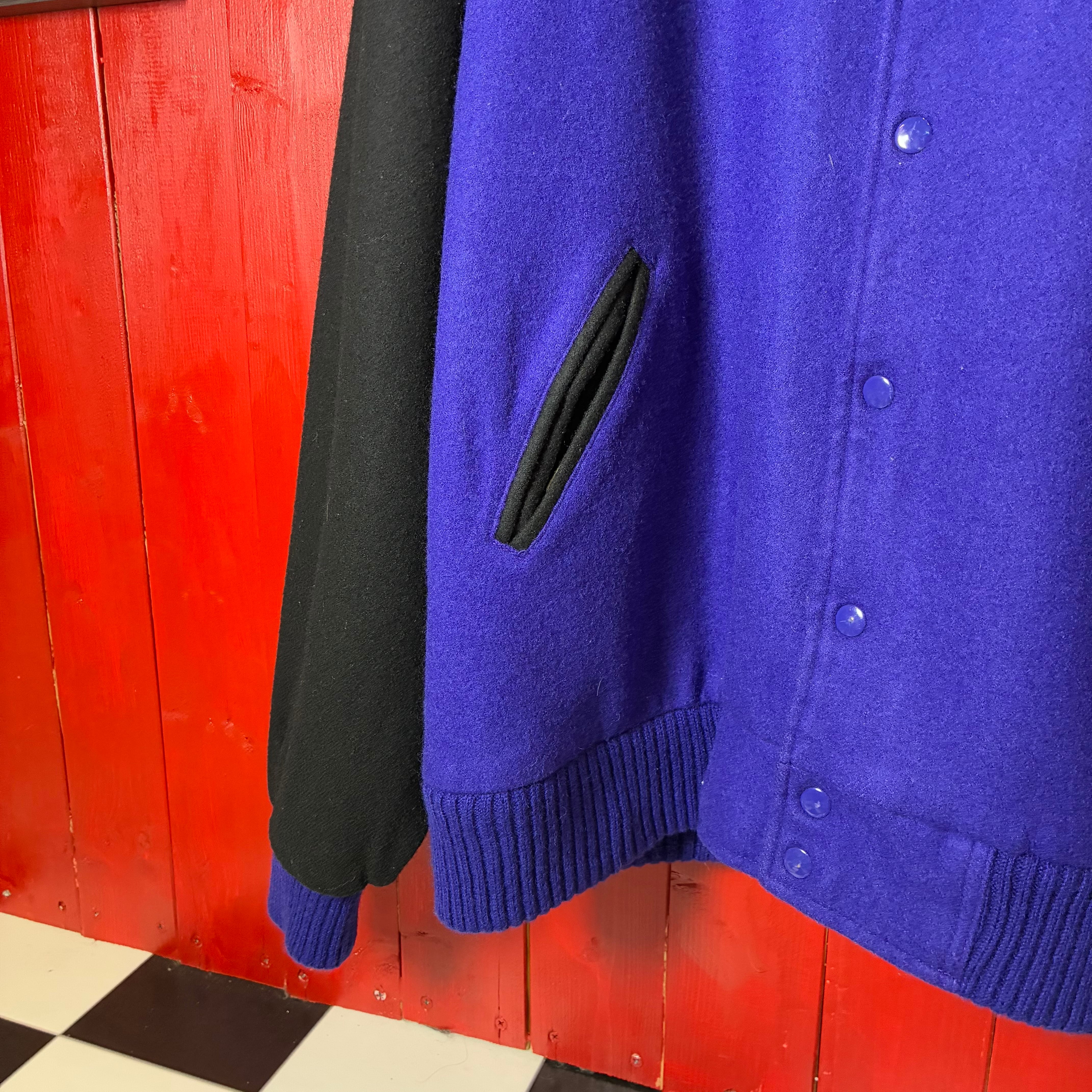 Hard Rock Cafe ウールスタジャン 紫×黒 刺繍 ハードロックカフェ