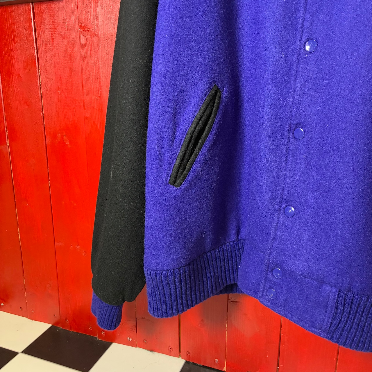 Hard Rock Cafe ウールスタジャン　紫×黒　刺繍　ハードロックカフェ