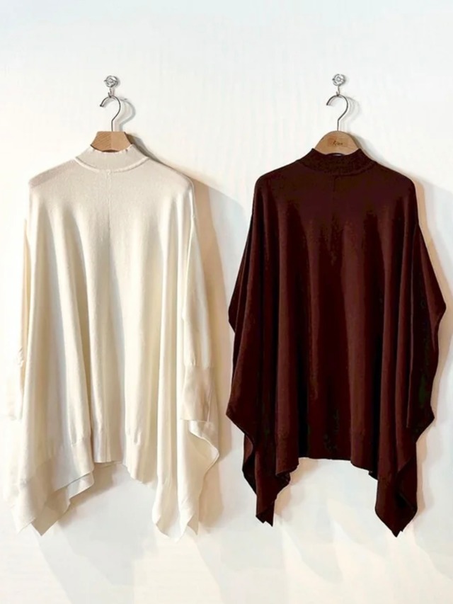 【送料無料】RILATO(リラート) ハイネックニットポンチョ ニット プルオーバ 大人カワイイ 大人カジュアル キレイめカジュアル  R25407