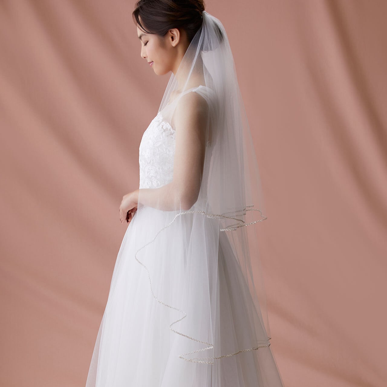 ミッキーベール(ショートベール) ショートベール(ギャザーなし)【結婚式 ベール】（VSF-01） – 結婚式