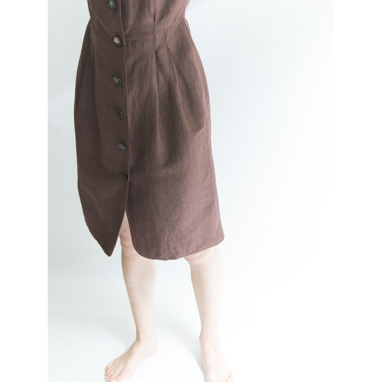 【Max Mara】Made in Italy linen-silk shirt dress（マックスマーラ イタリア製リネンシルクシャツワンピース）3a