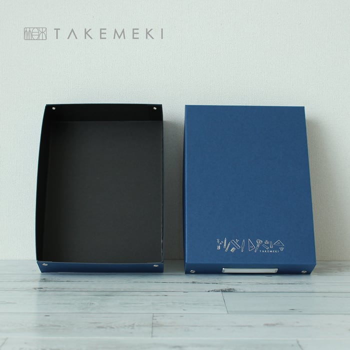 安価版 お道具箱（ そぼっくす カラフル ）ネイビー オレンジ A5