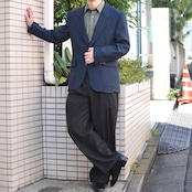 80's LEVI’S action suit tailored jacket navy