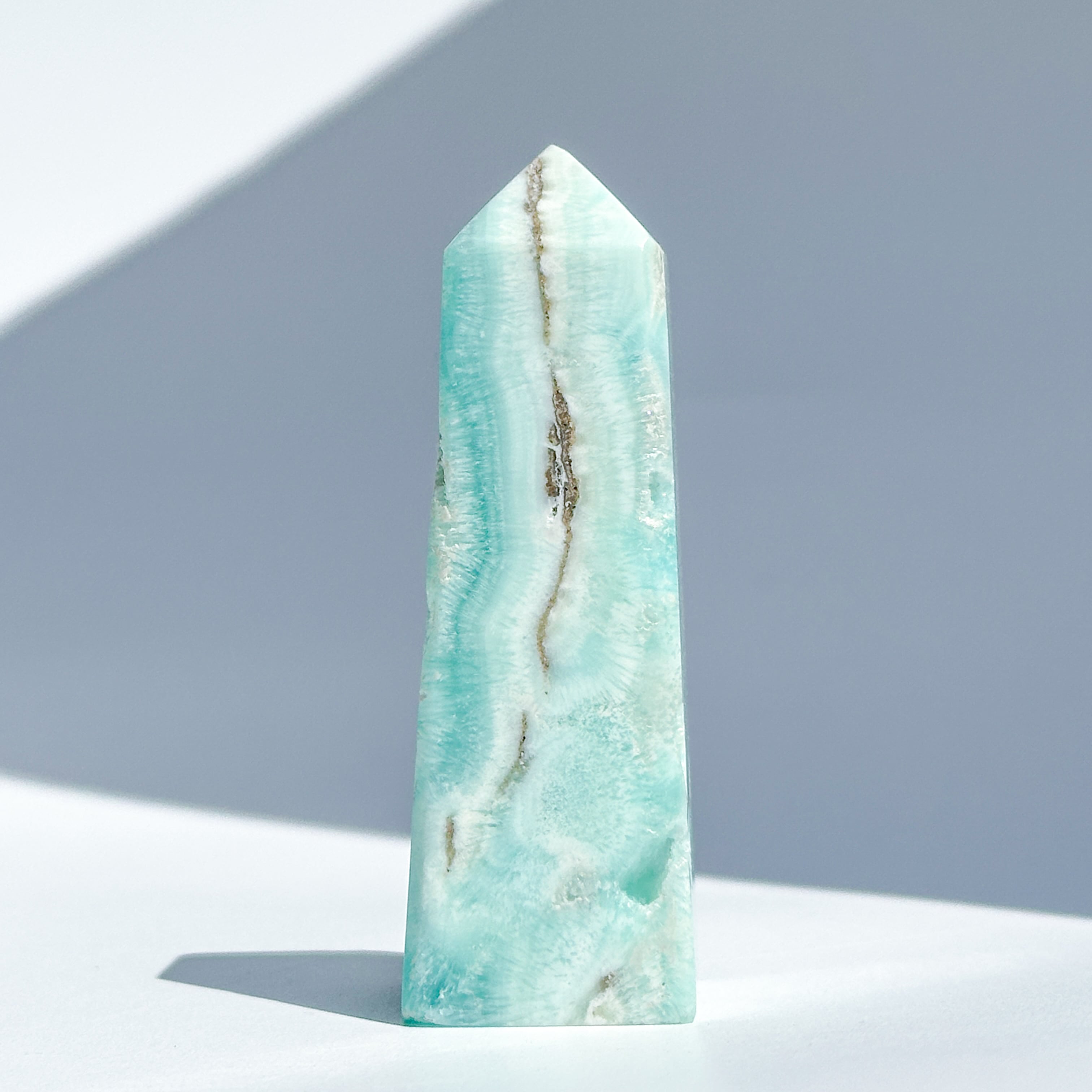 ハイクオリティ　高品質　レア　ブルーアラゴナイトタワー 高品質】ブルーアラゴナイト タワー41◇Blue Aragonite◇天然石・鉱物