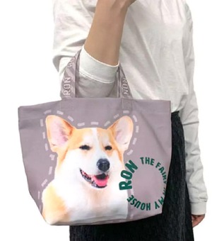 ◆受注生産◆「タンタンさんとひまわり」柄◆全面フルカラーSサイズトート