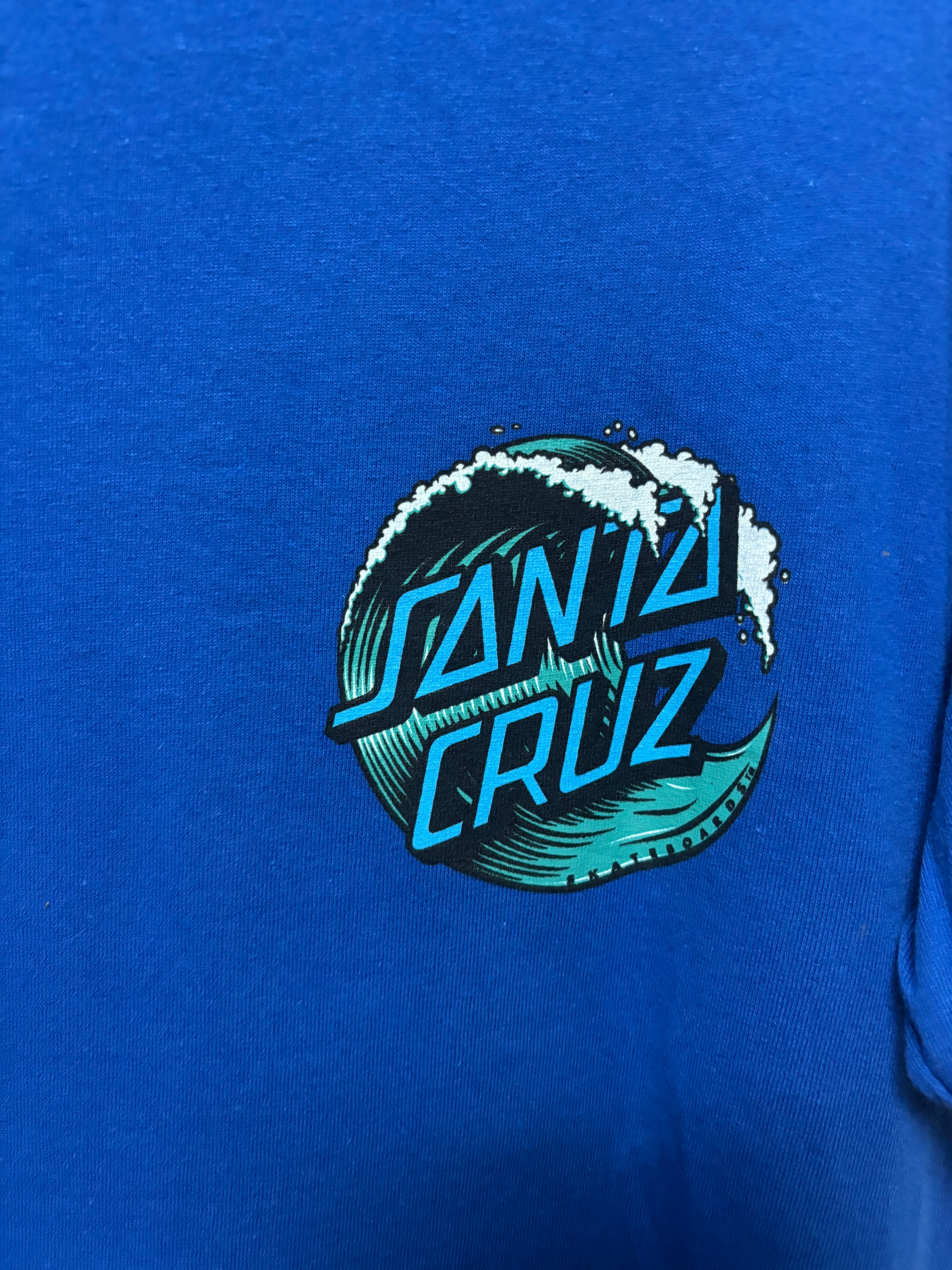 90s NHSタグ】SANTA CRUZ “Wave Dot” Logo S/S T-Shirt / Blue | SeedS