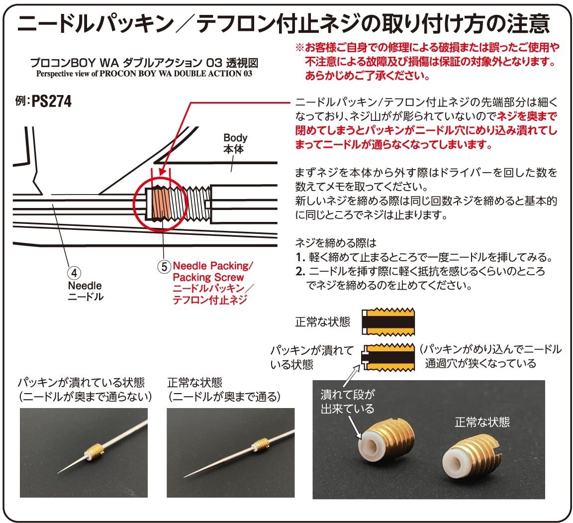 PS770/771用 ニードルパッキン | EOS Mr.HOBBY オンラインセレクトショップ