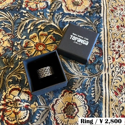 TOPANGA Jewelry Mesh Chain Ring Size 21 24 25 Ring Accessory Present Silver Mesh Chain Ring