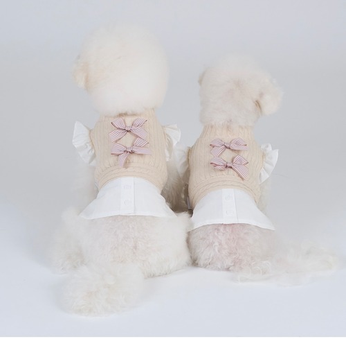 リボンワンピース　‐　(CREAM)