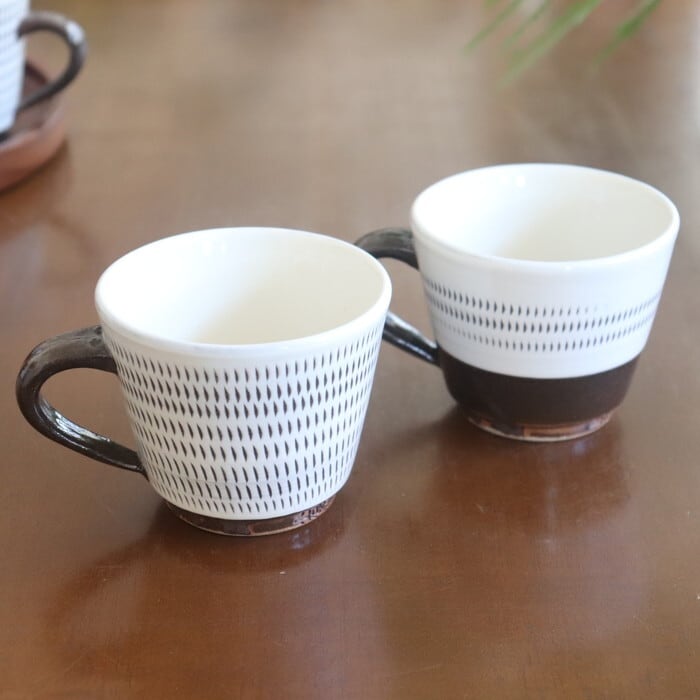 小石原焼 蔵人窯マグカップ 飛び鉋 Koishiwara-yaki] Mug Tobikanna