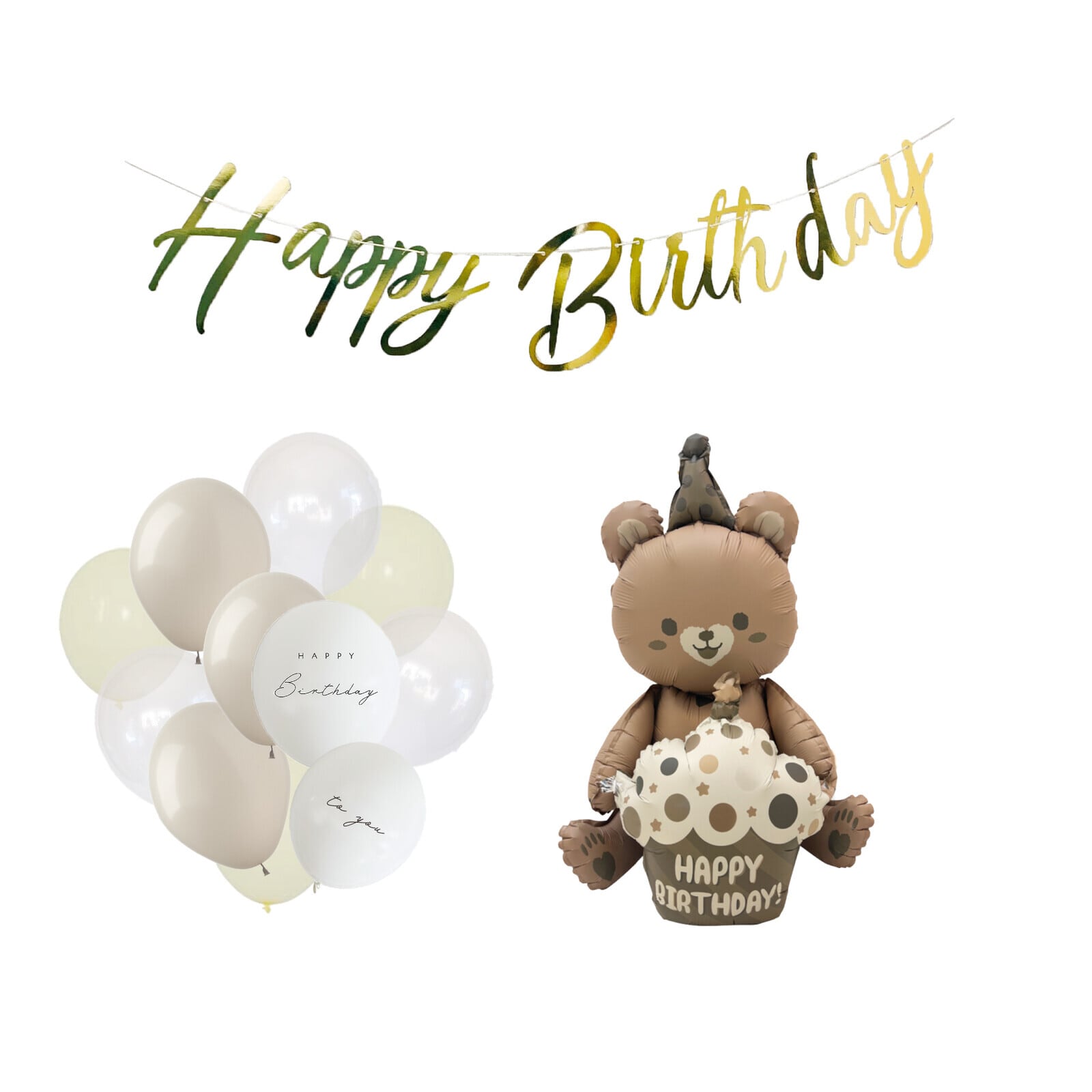 サクマ バルーン セット Hanamei ハナメイ | バルーンパーティーキット くまセット バルーン