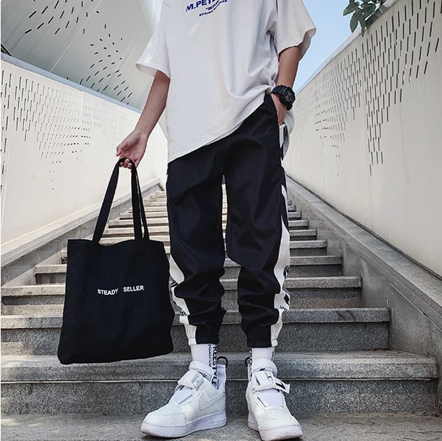 ストリートパンツ ジョガーパンツ 韓国 ストリート メンズ 黒