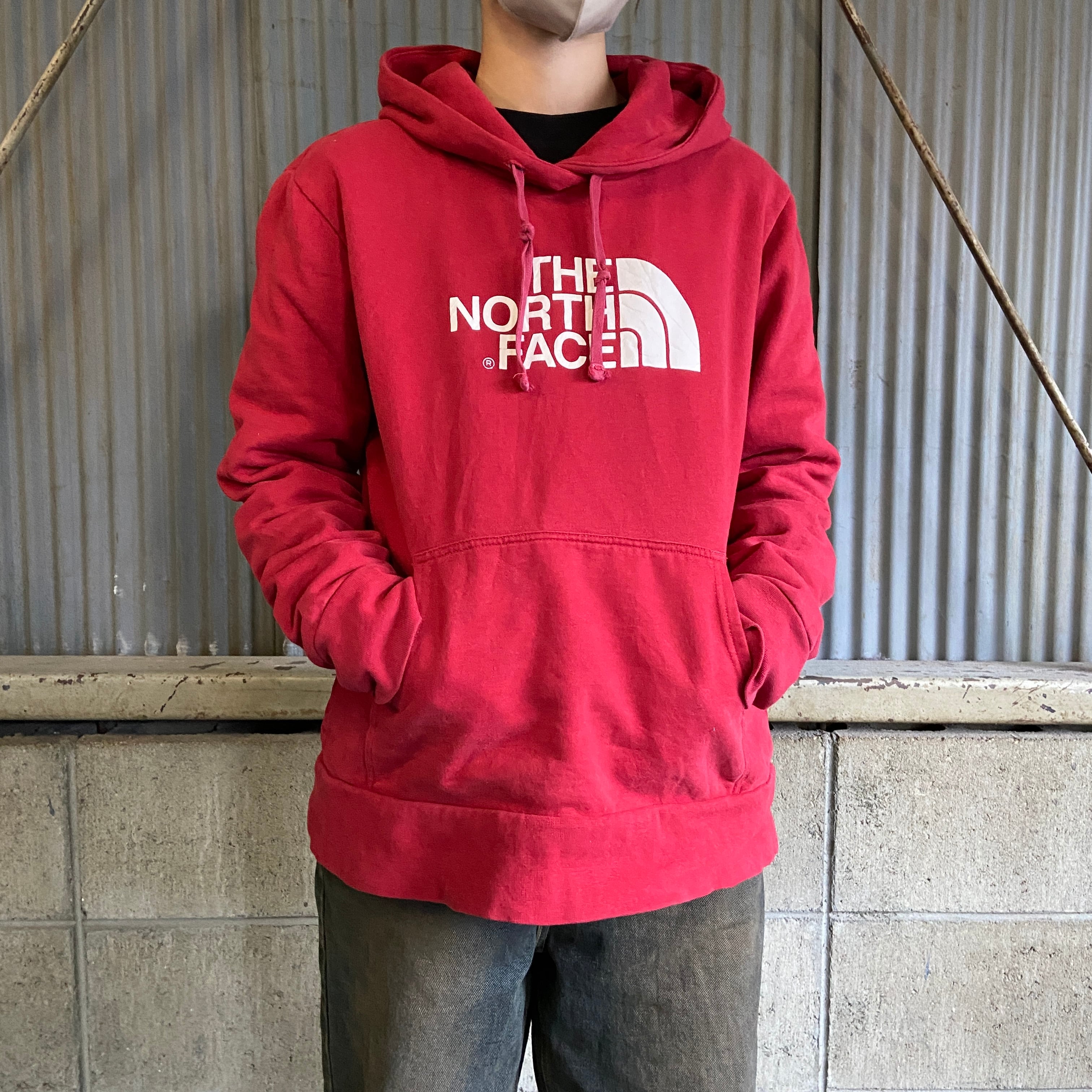 ノースフェイス パーカー M 赤 The North Face トップス