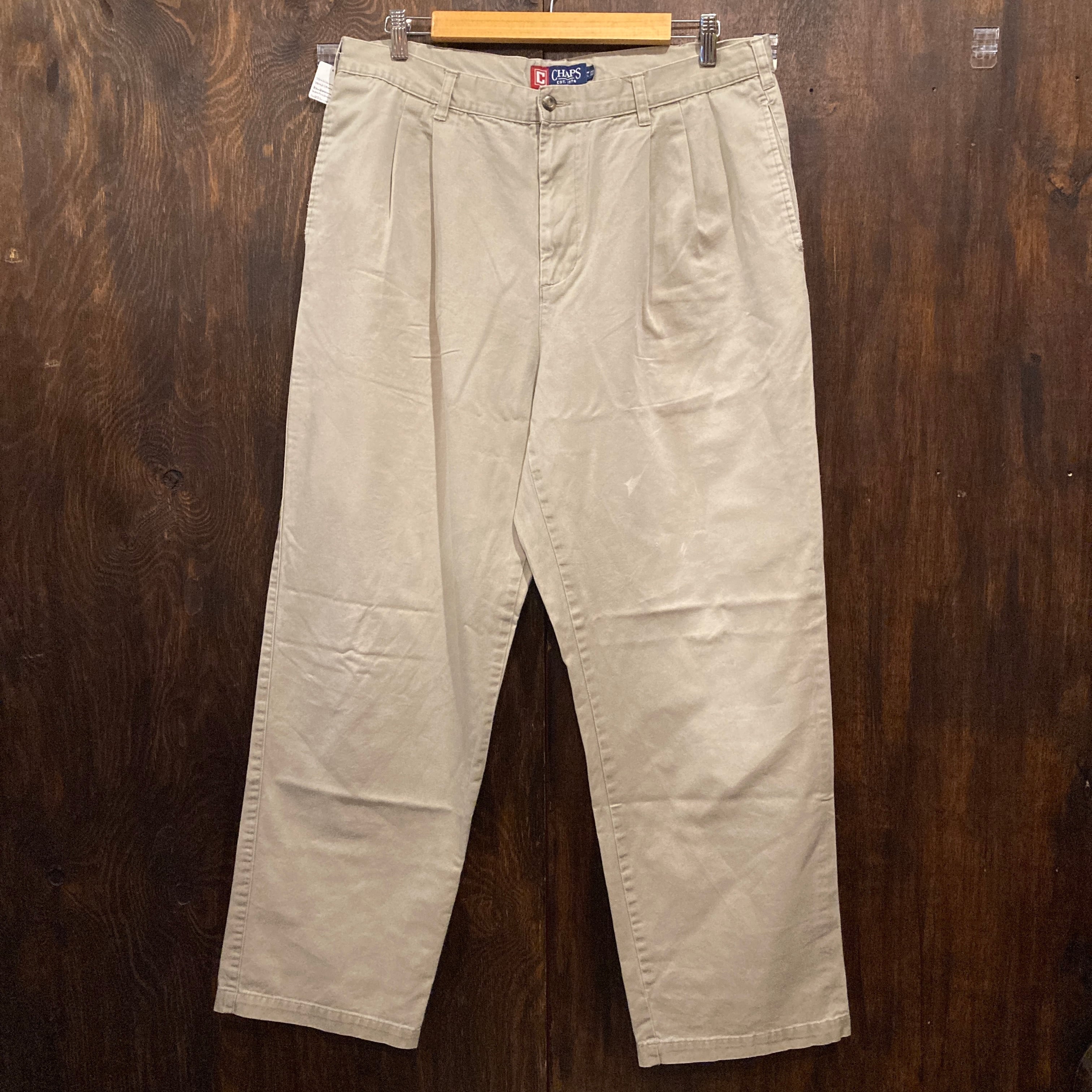 Chaps チャップス 2タック チノパン ベージュ 38インチ ビッグサイズ