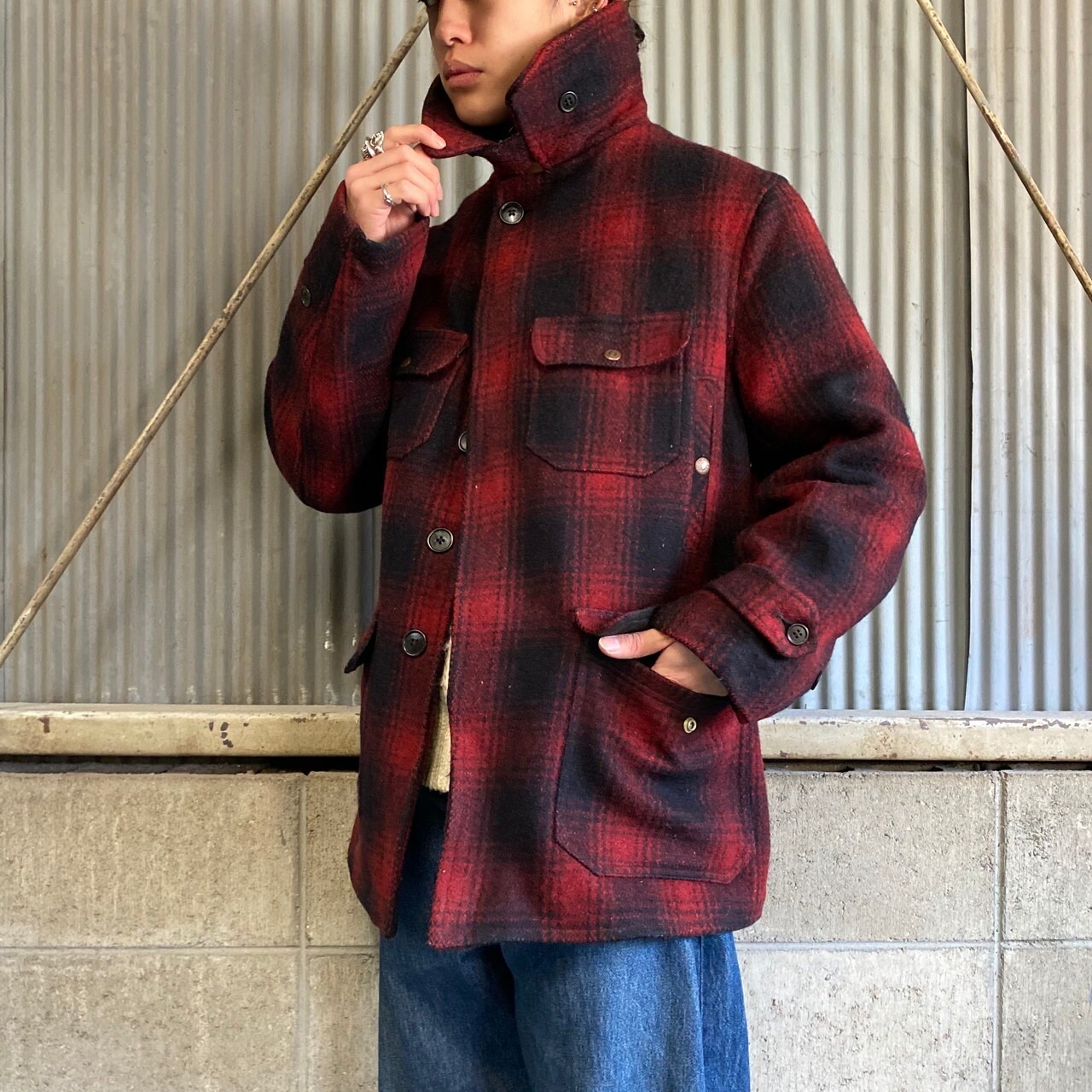 40〜50年代 DOUBBLEWARE ダブルマッキーノ ウールハンティング 