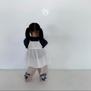 【GO.U】エアリーレイヤードワンピース oatmeal 90〜140cm 240207go