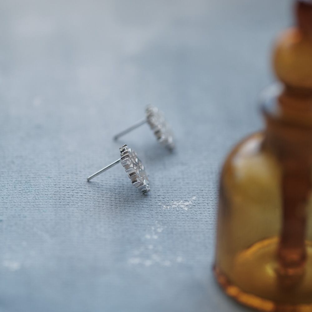 雪の結晶 ピアス イヤリング シルバー925 | クラウドジュエリー(Cloud