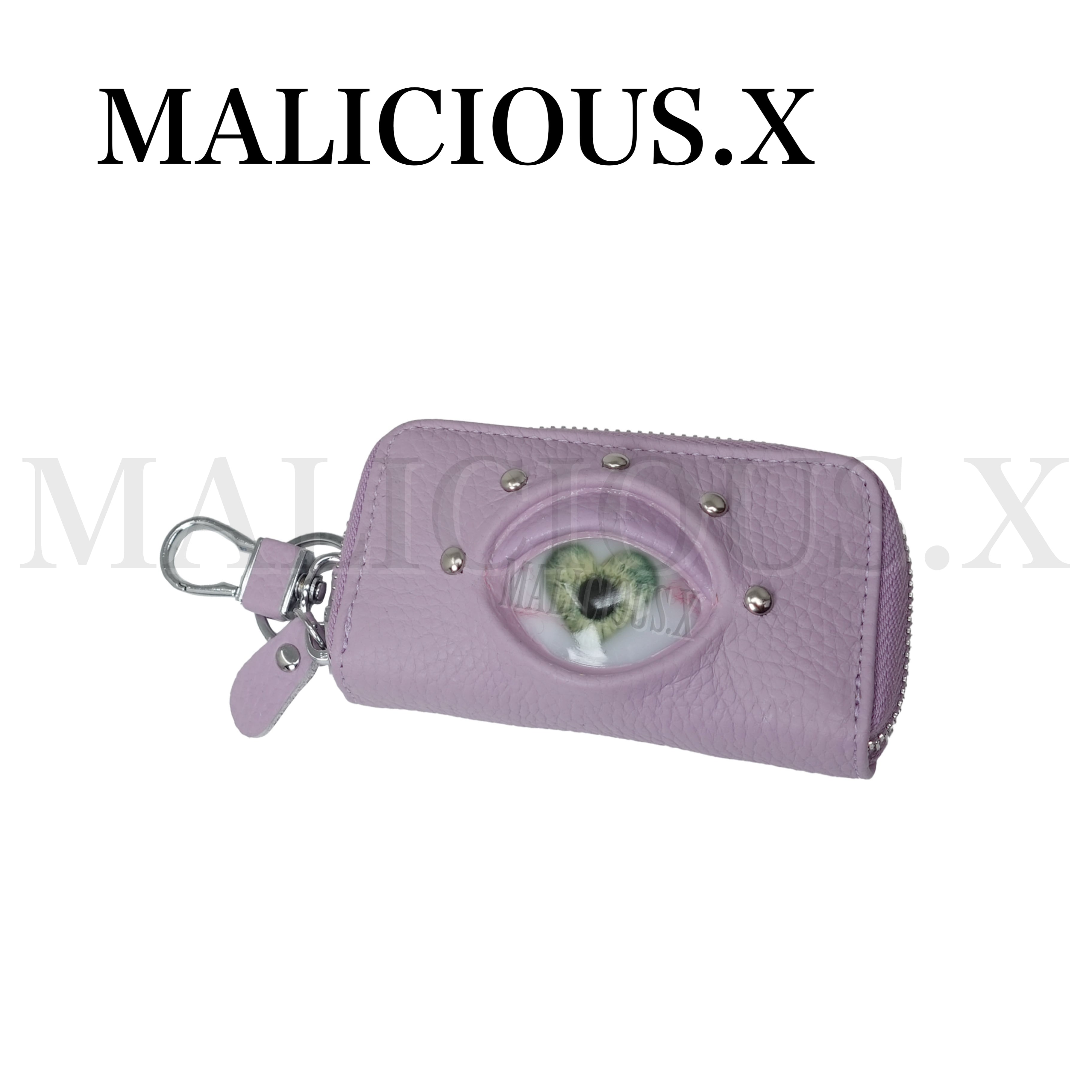 MALICIOUS.X【箱付き美品】目のデザイン 二つ折り財布 ピンク 17f8299826f724b619177485edc939