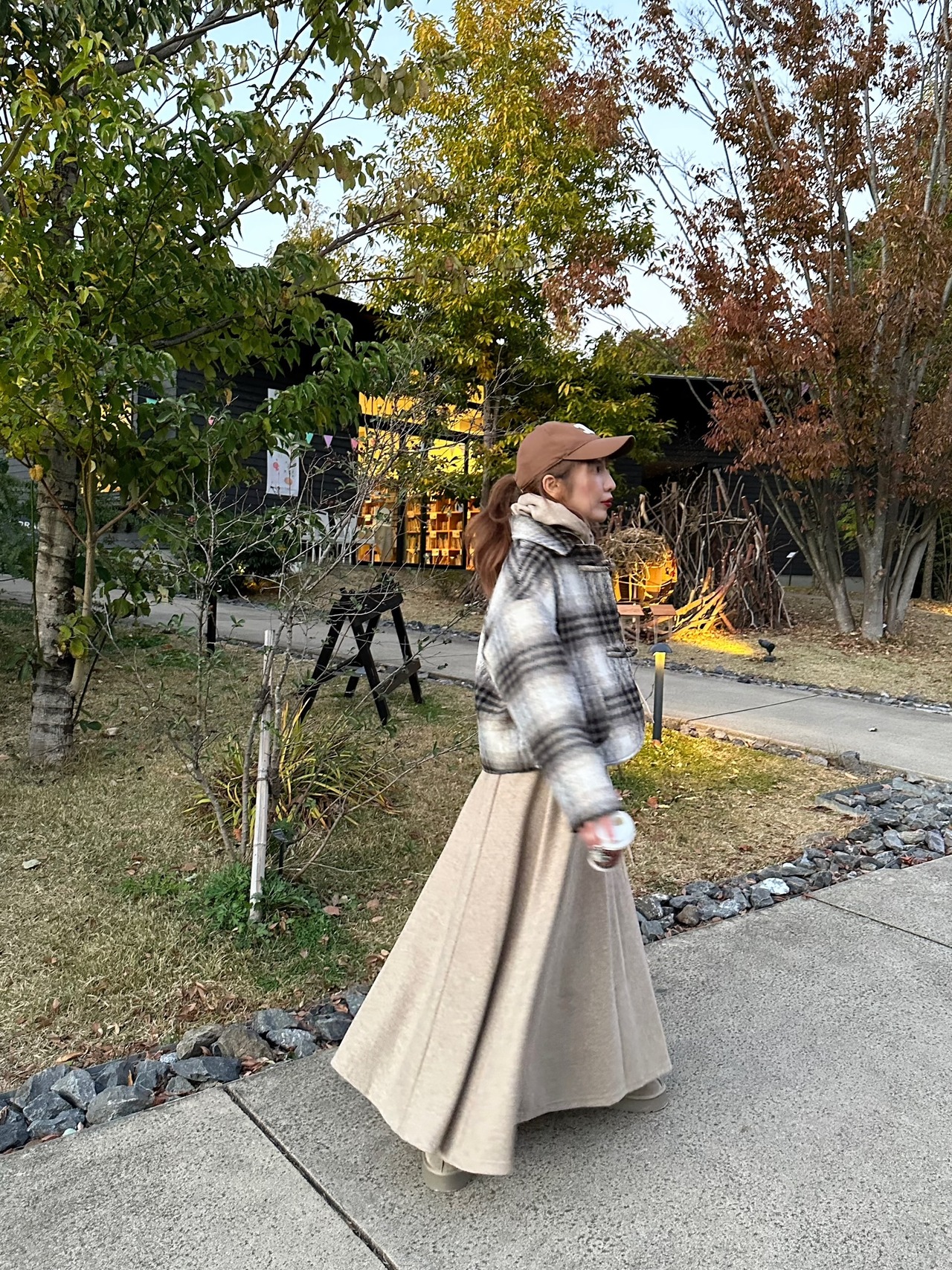 2way check middleJK／beige