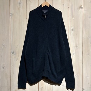 【a.k.a.C.a.k.a vintage】"BROOKS BROTHERS" Black × Green Coloring Loose Drivers Knit