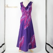 フラダンス 衣装 ワンピース ドレス パープル系 ハワイアンプリント アロハ フラ ダンス レッスン 練習 ノースリーブ フレアスカート フリル 華やか 鮮やか かわいい おしゃれ 上品 大人っぽい ピンク系 紫 ピンク 花柄 植物柄 フラダンス衣装 ハワイアン ドレス パーティー 夏祭り 大人用 レディース お出かけ 発表会 着心地 リゾートエレガント 刺繍 おしゃれ着 柄物 ビビッドカラー