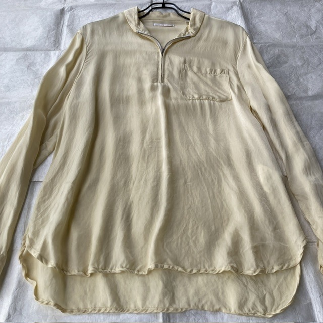 Our Legacy アワーレガシー ハーフジッププルオーバー シャンパンゴールド キュプラ 古着 メンズ 画像2