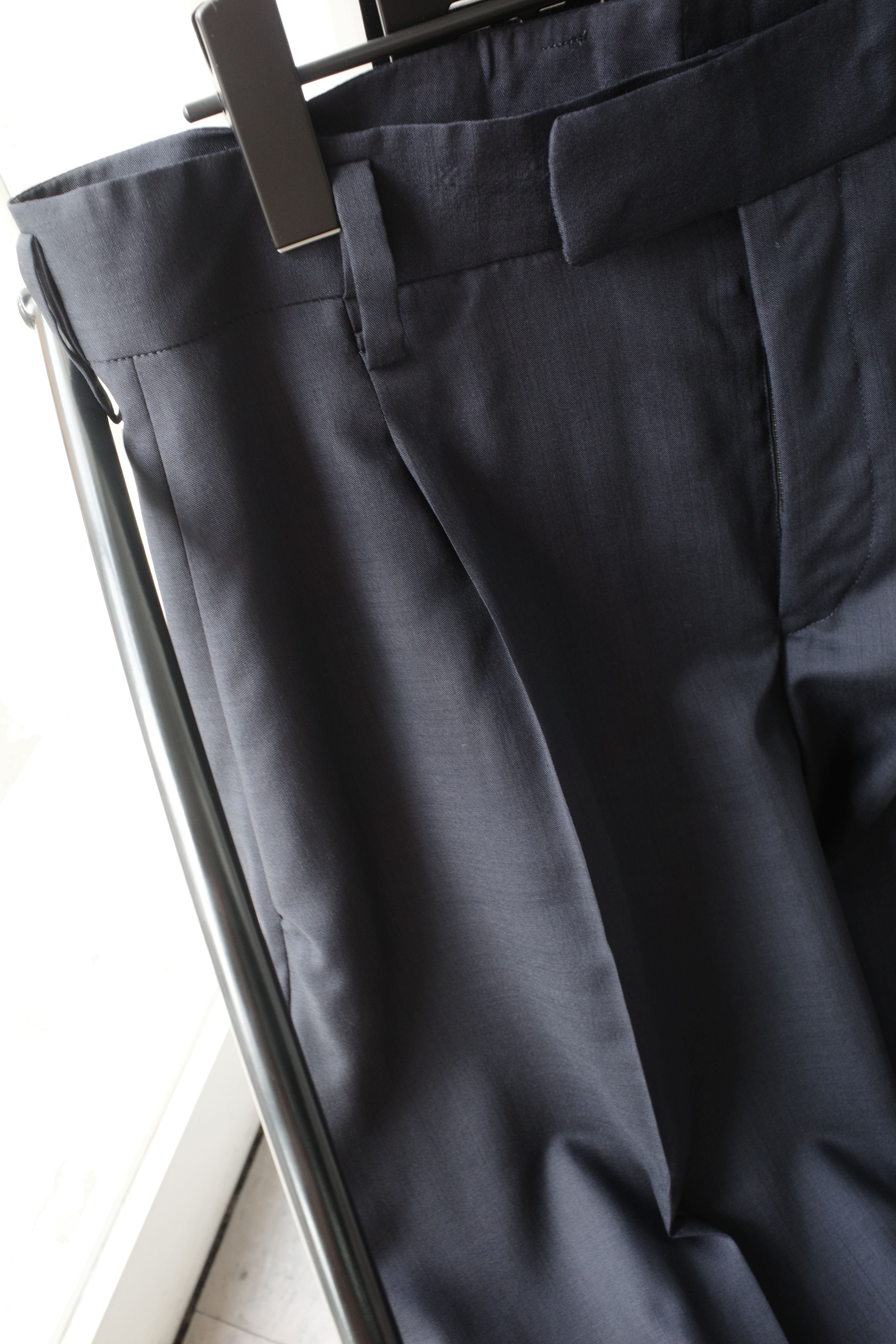MAATEE&SONS / MUSOU TROUSERS H WOOL (NAVY) | LiNN
