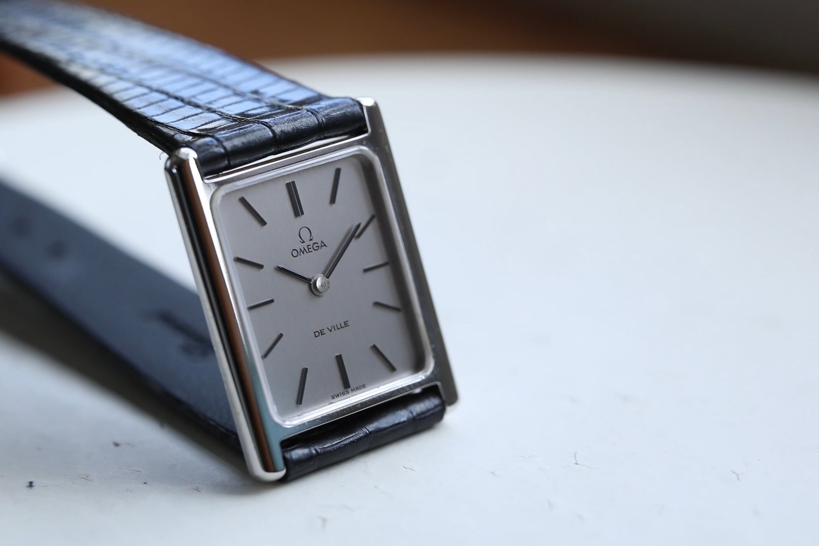 OMEGA】1974年製 デヴィル H型レクタンギュラー バーインデックス 格納