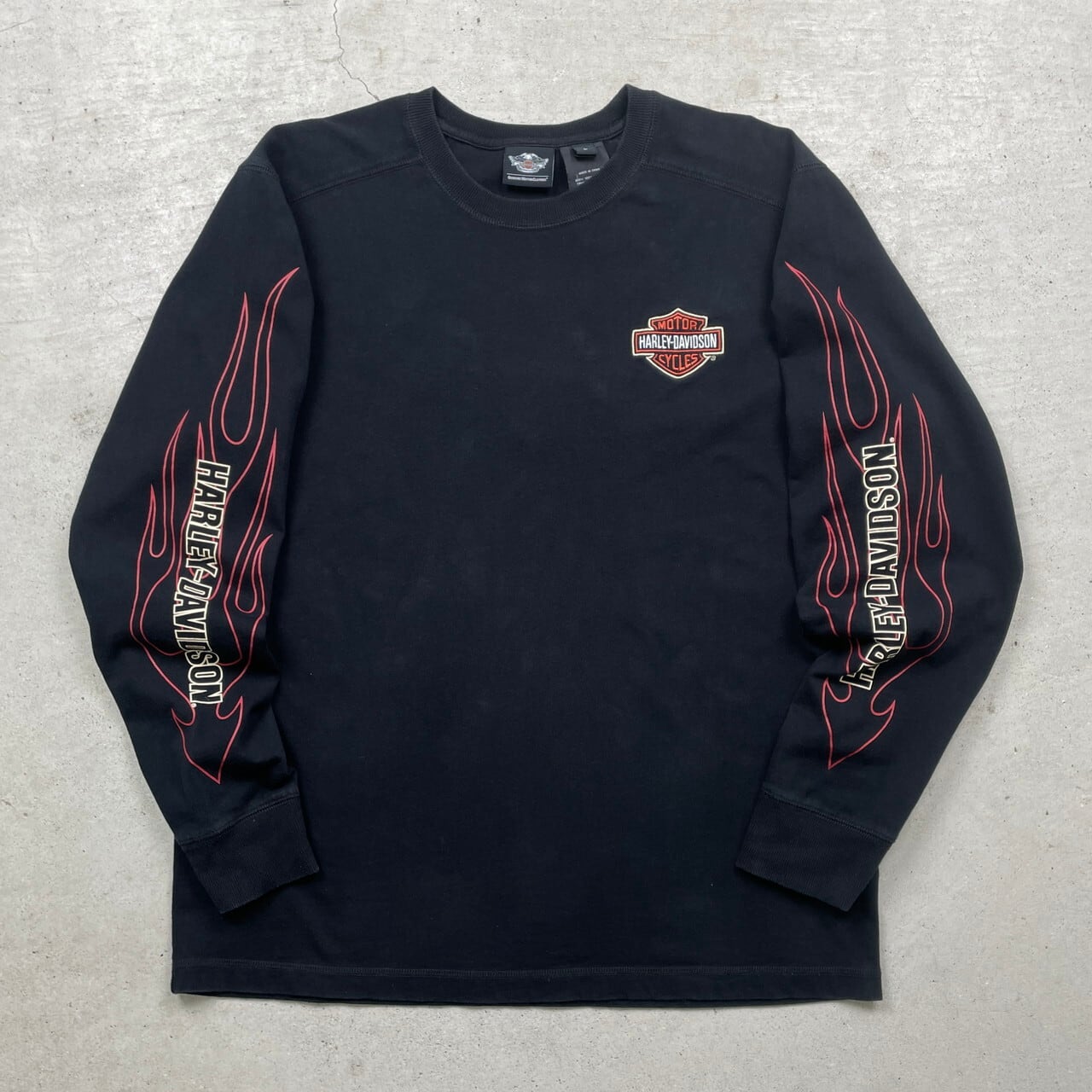90~00年代 Harley-Davidson ハーレーダビッドソン ロゴ刺繍 ロングT 