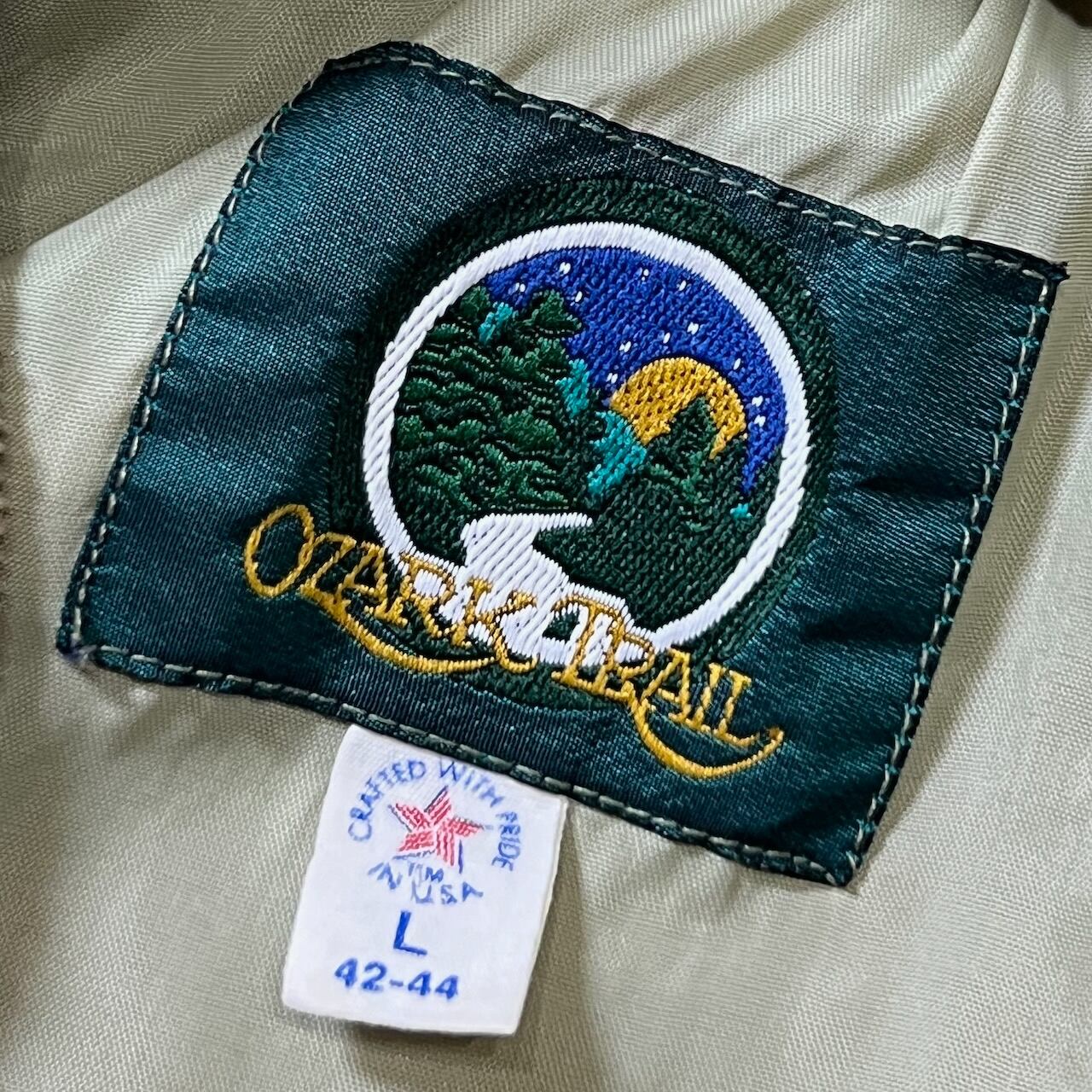 2572古着90年代USA製OZARK TRAILダービージャケット無地XL墨黒 80~90s USA OZARK TRAIL ダービージャケット カップショルダー
