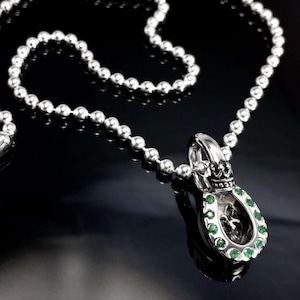 PENDANT [HORSESHOE : C] with EMERALD / ホースシュークラウン・エメラルドペンダント