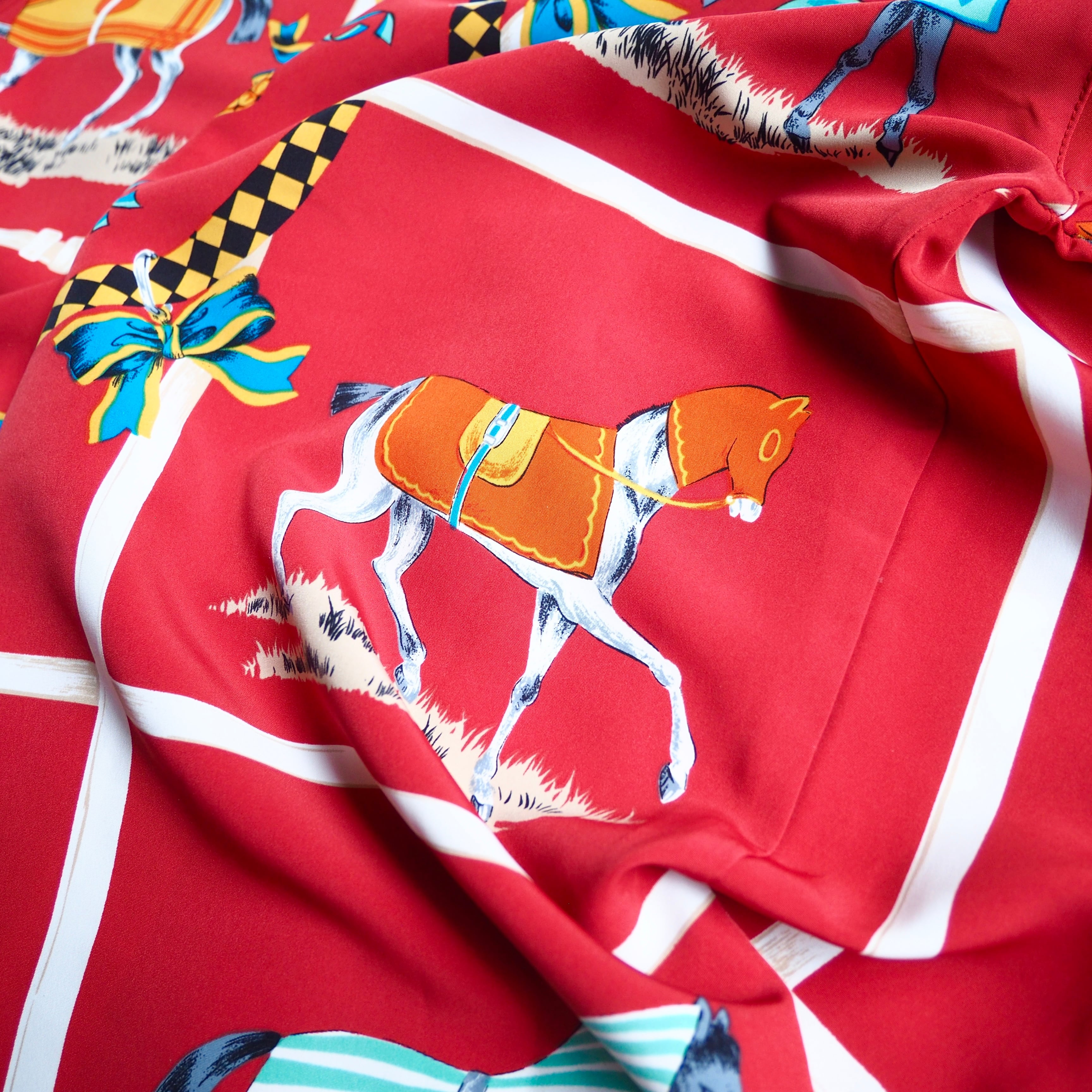 1990s Modern rétro × Luxury art Full pattern Vintage Drape shirt